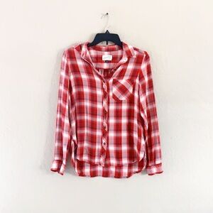 🌿Final Sale Universal Thread Soft Red Plaid Button‎ Up Shirt